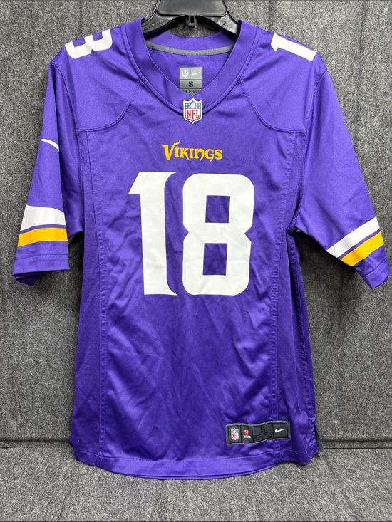 Nike Other - Nike Purple Vikings #18 Jefferson Football Jersey with White & Gold Accents